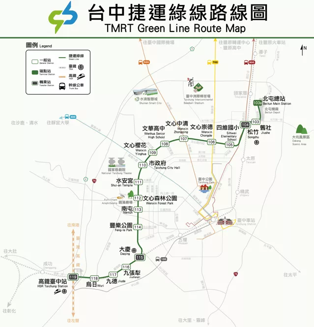 台中捷運綠線圖