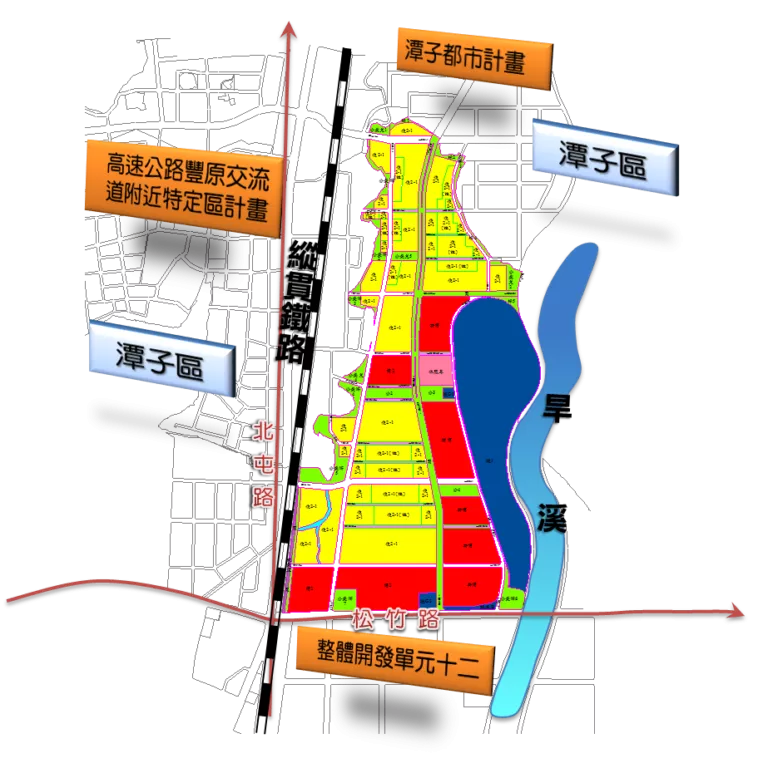 捷運文心北屯線機廠及車站區段徵收範圍圖