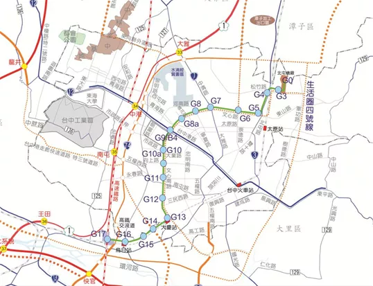 捷運建設計畫路線示意圖