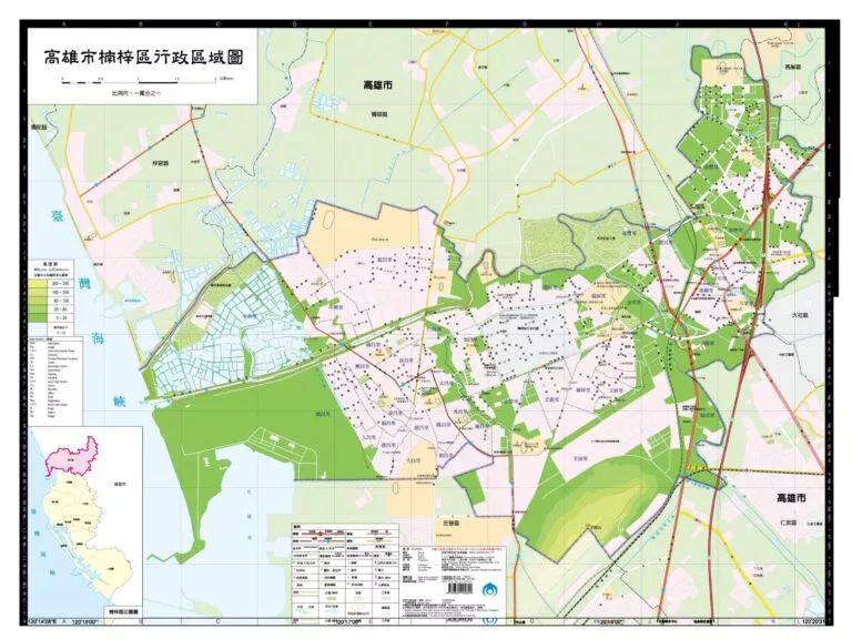 楠梓行政區域圖