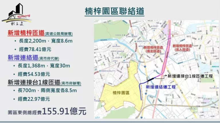 楠梓園區聯絡道工程資訊