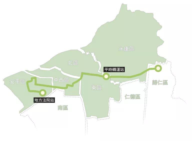 臺南捷運綠線初步規劃,尚在可行性研究評估
